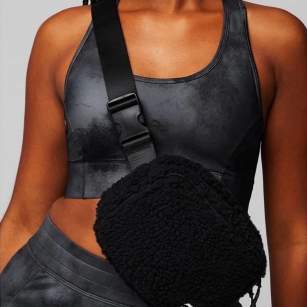 Fabletics Black Sherpa Mini Bag View 3